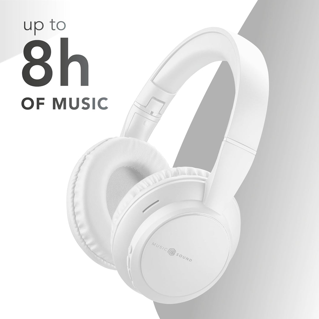 Music Sound Boost, Kabellose Around-Ear-Kopfhörer mit integriertem Mikrofon, 3 EQ-Modi, bis zu 8 Stu