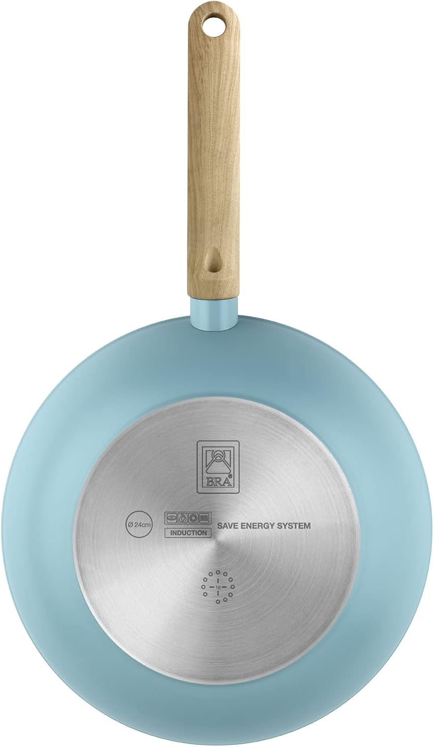 BRA Nordik | Wok 28 cm, geschmiedetes Aluminium mit Antihaftbeschichtung, für alle Herdarten einschl