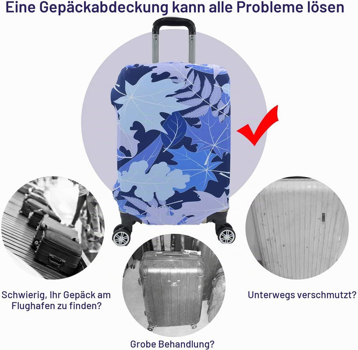 Reisegepäckabdeckung, Kofferschutztasche passt 29-30 Zoll Gepäck Bluemaple Blau XL: 29-30 Zoll Gepäc