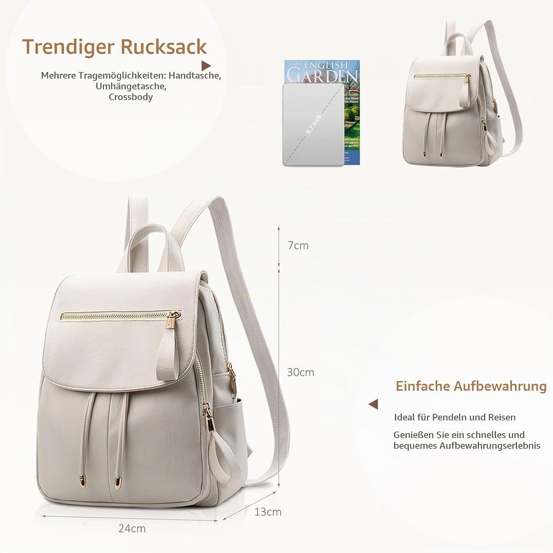 NICOLE&amp;DORIS Mode Frauen Rucksack Mini Rucksack Leder Damen Rucksack Umhängetasche Geldbörsen Mädche
