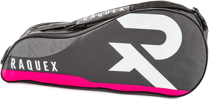 Raquex Schlägertasche für Tennis-, Badminton- und Squashschläger. Tennistasche für bis zu 6 Schläger