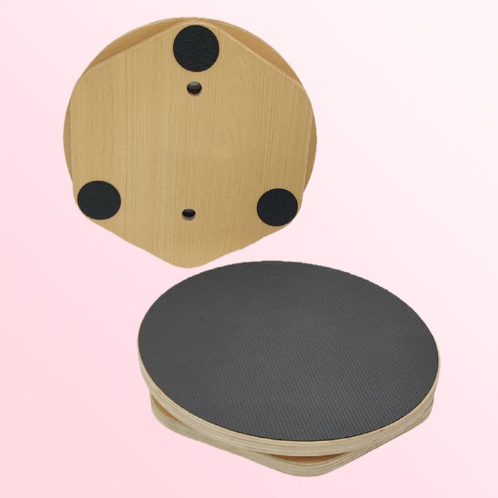 Ab Twister Board für Übungen, Wooden Balance Twist Board, Core Waist Trainer, Body Toning Disc, trag