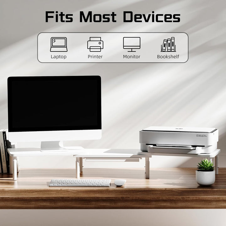 ETHU Dual Monitor Ständer, Höhenverstellbare Bildschirmerhöhung für 2 Monitore, Verstellbarer Monito