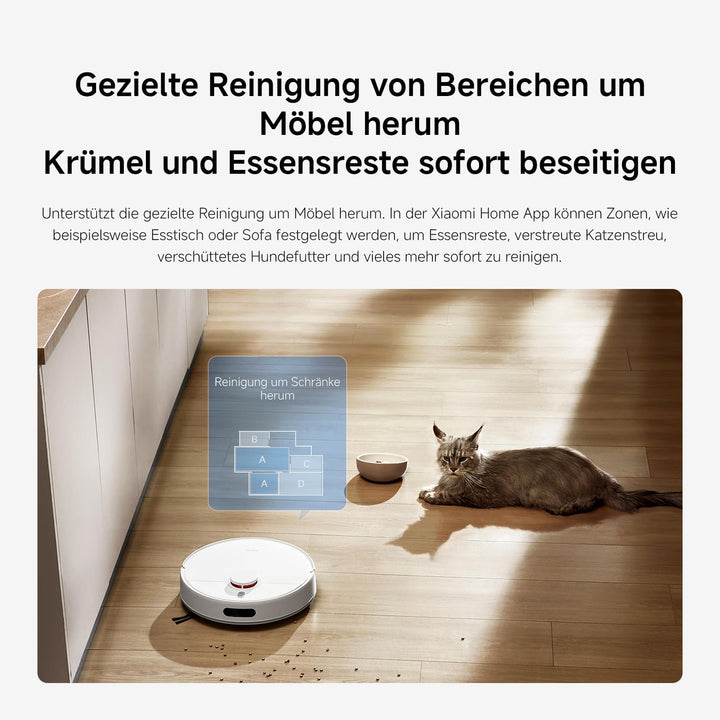 XIAOMI Saugroboter Mit Wischfunktion H40,10000Pa Saugkraftsaugroboter,Mit LDS-Laser-Navigation Staub