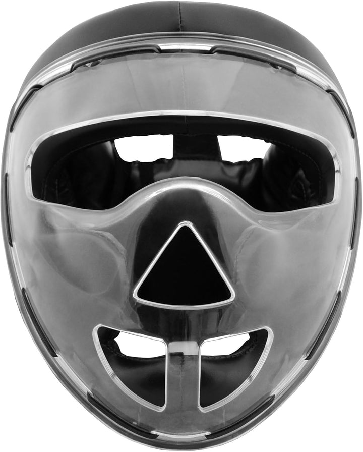 Bad Company Full Face Kopfschutz I Helm mit transparentem Visier I Gr. S - XL 60 - 61 cm Kopfumfang