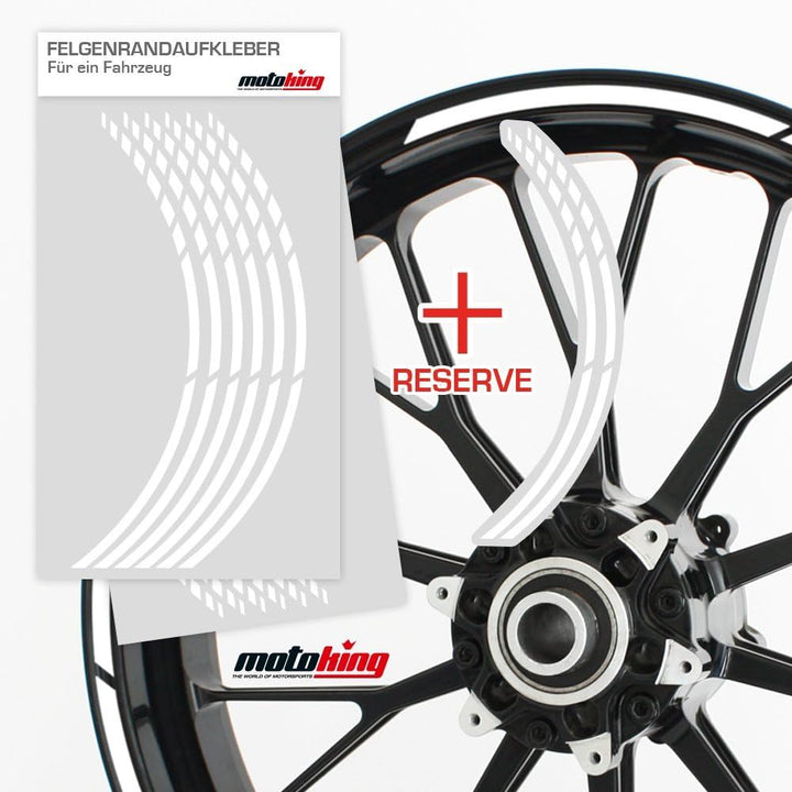 Felgenrandaufkleber GP im GP-Design passend für 17 Zoll und 16" 18" 19" Felgen für Motorrad, Auto &