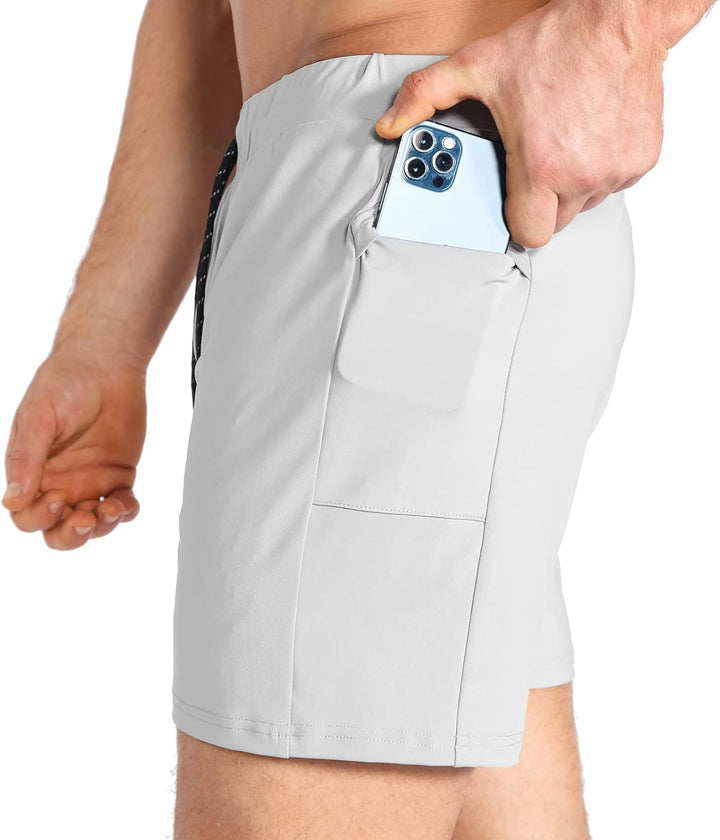 BROKIG Herren Sport Shorts Schnell Trocknend Kurze Hose Sporthose Trainingsshorts für Laufsport S He