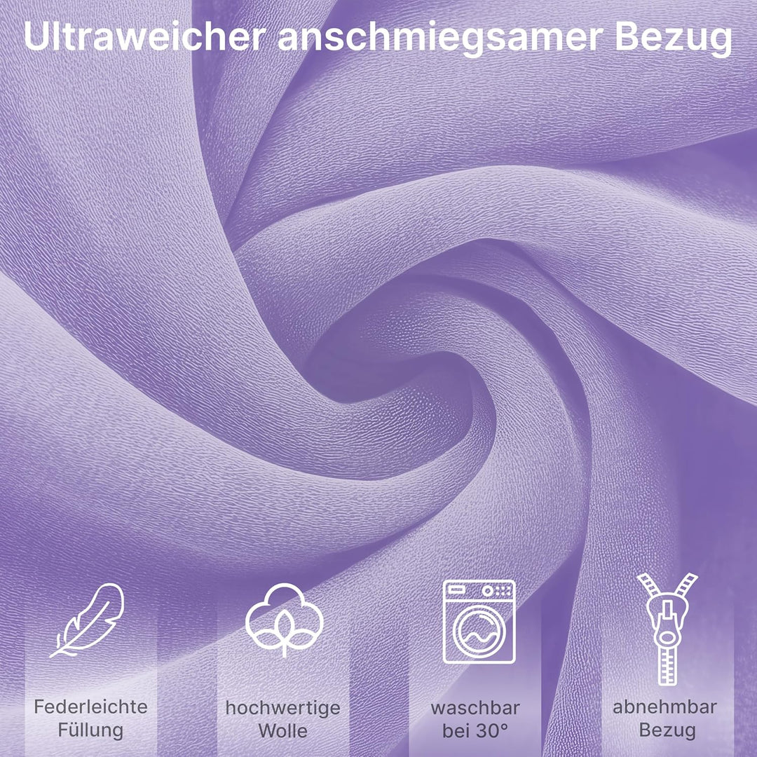 ELONEO NEU Seitenschläferkissen mit Bezug | Stillkissen | Schwangerschaftskissen XXL | Pregnancy Pil