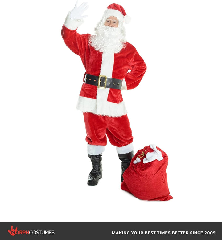 Morph Weihnachtsmann Kostüm Herren, Weihnachtsmann-Kostüm, Nikolauskostüm Mann, Santa Claus, L
