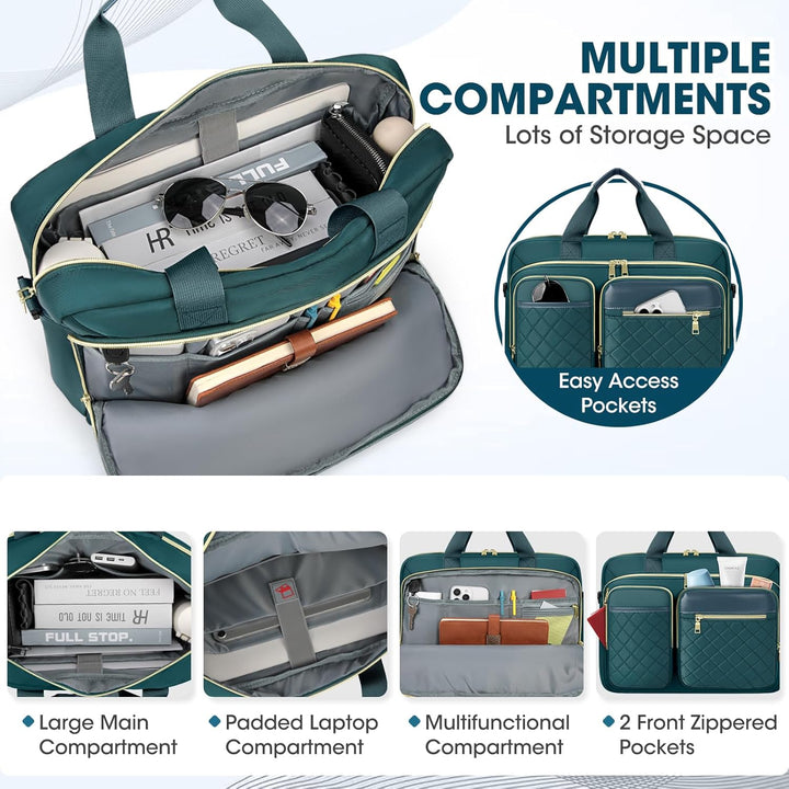 RAINSMORE Laptoptasche 17,3 Zoll für Damen Laptop Aktentasche Wasserdichte Laptop Notebook Tasche Bu