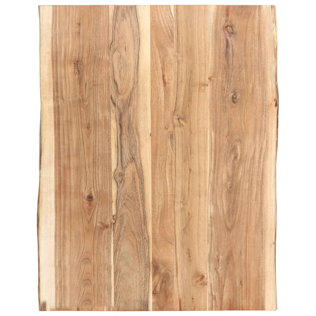 vidaXL Massivholz Tischplatte Baumkante Massivholzplatte Akazie 80x(50-60) x3,8cm 80 x 60 x 3.8 cm,