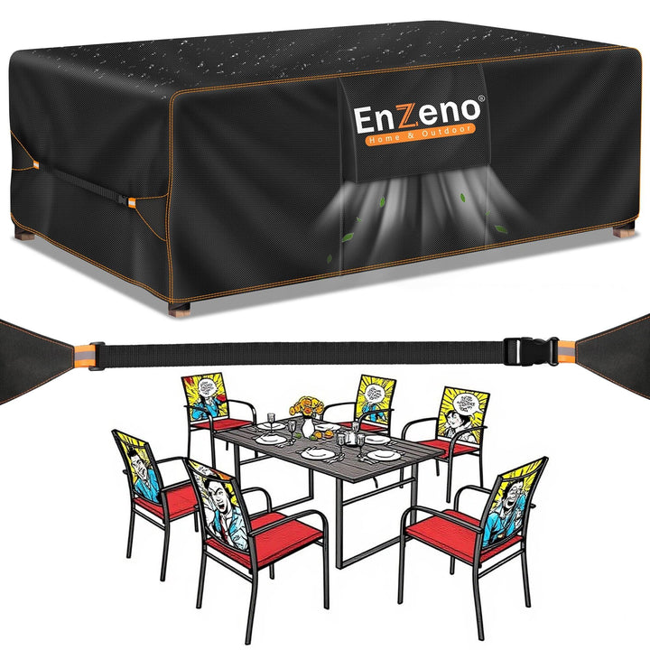 Enzeno Abdeckung Gartenmöbel 180*90*74cm, Wasserdicht, Oxford Gewebe, Winterfest 180x90x74cm, 180x90