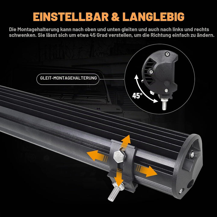 SKYWORLD LED Arbeitsscheinwerfer Bar 59cm 324W Zusatzscheinwerfer 12V 24V IP67 Wasserdicht Flutlicht