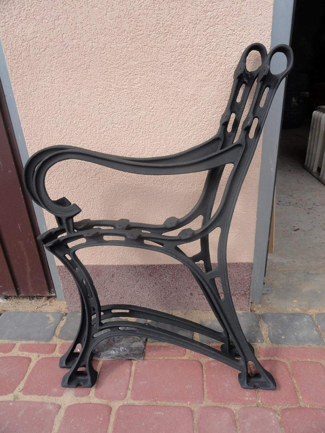 Home&Wood Gusseisen Bankfuss Bein mit Armlehne Gartenbank aus Gusseisen /2