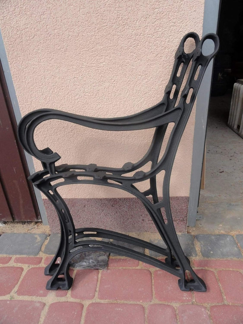 Home&Wood Gusseisen Bankfuss Bein mit Armlehne Gartenbank aus Gusseisen /2