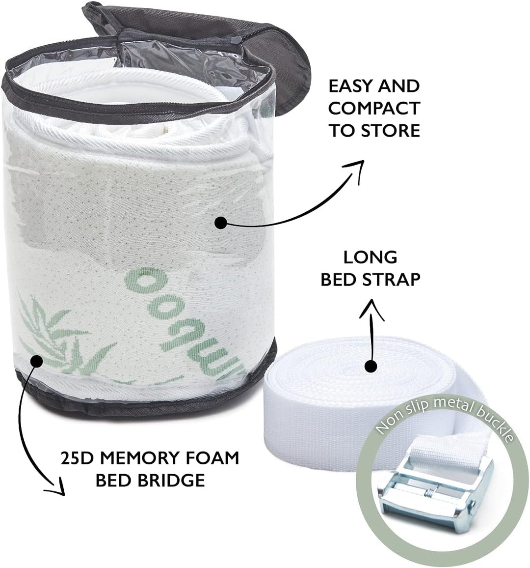 BALIBETOV Liebesbrücke für Matratzen [198x20cm] – Matratzenkeil & Ritzenfüller mit Memory-Schaum, Sp