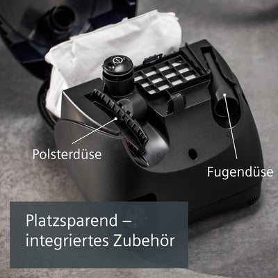 Siemens Staubsauger mit Beutel synchropower VS06B1110, Bodenstaubsauger, Hygiene-Filter, Bodendüse f
