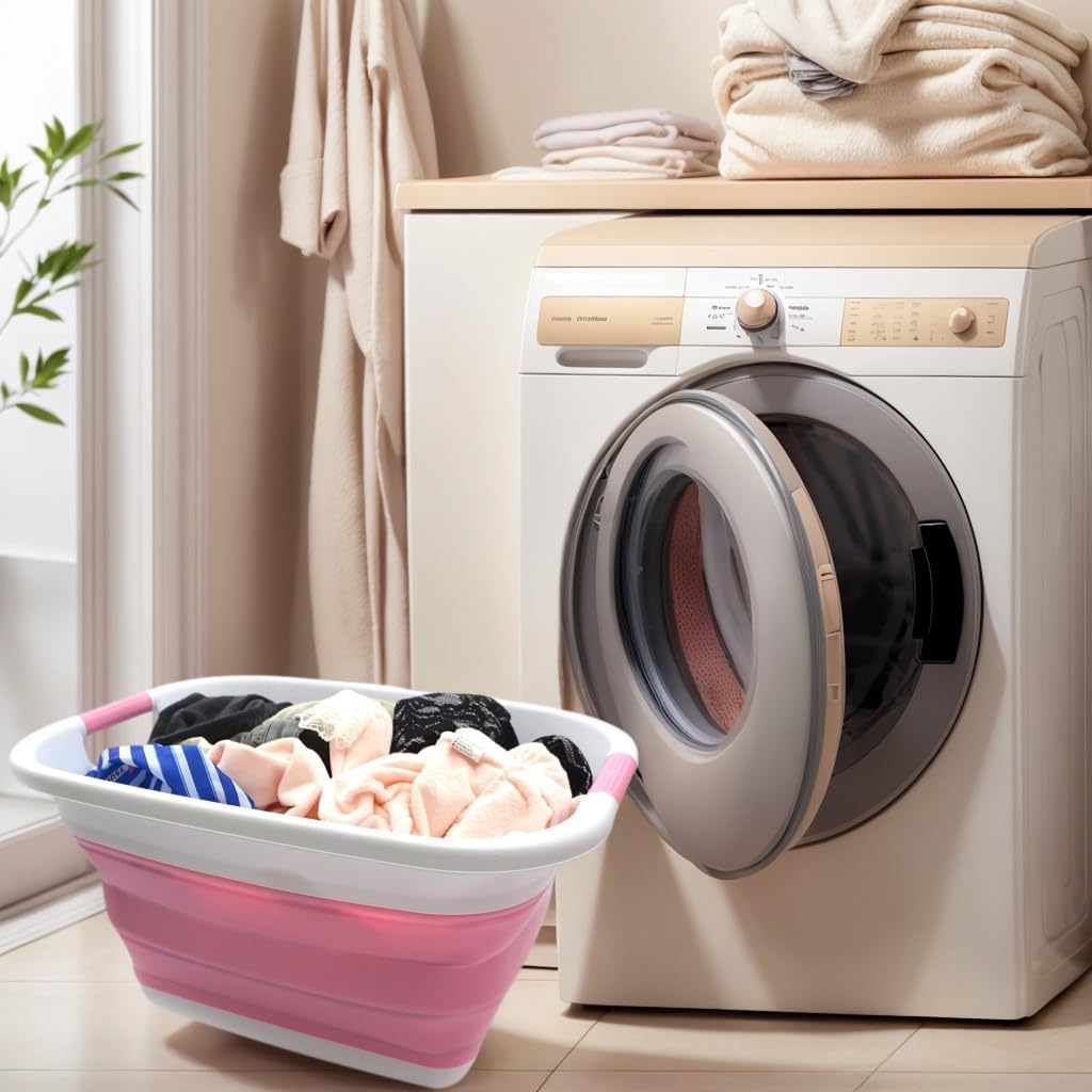 SAMMART 25L Zusammenklappbarer Wäschekorb / -wanne - faltbarer Aufbewahrungsbehälter/Organizer - tra