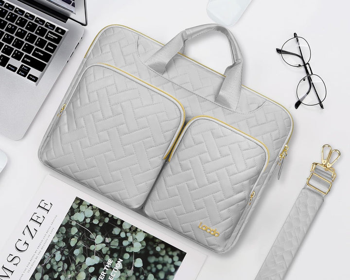 Lacdo 360° Rundumschutz Laptop Schultertasche Hülle für Acer HP Dell ASUS Laptop 15-15.6 Zoll, Acer