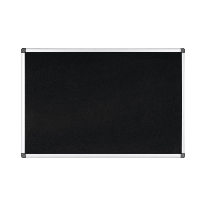 Bi-Office Filztafel Maya, Mit Aluminiumrahmen, Schwarze Filzoberfläche, Zum Gebrauch Mit Pinnnadeln,