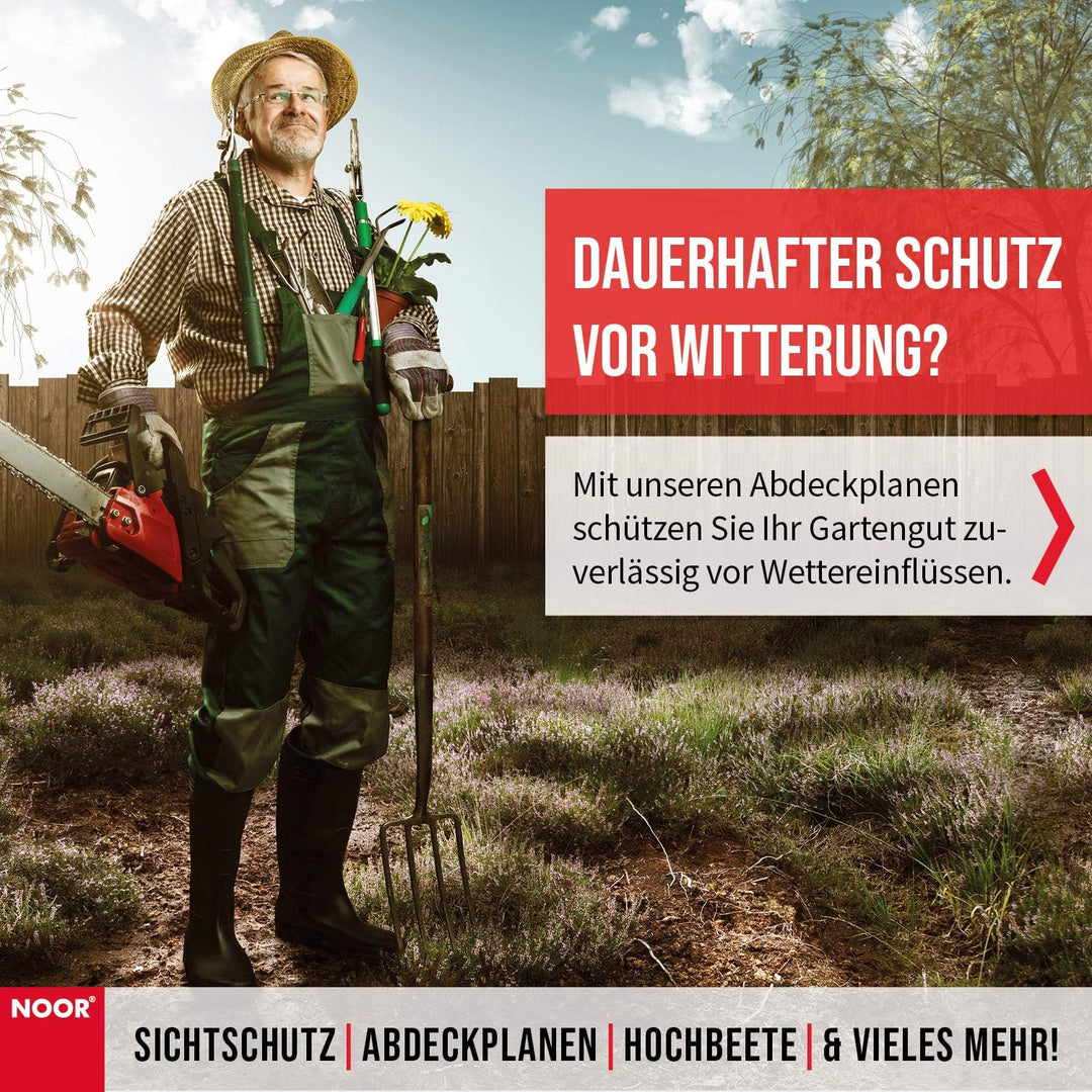 NOOR Abdeckplane Easy 90g/m² I 600 x 800 cm I Allzweckplane für Schutz vor Witterung I Ideal geeigne