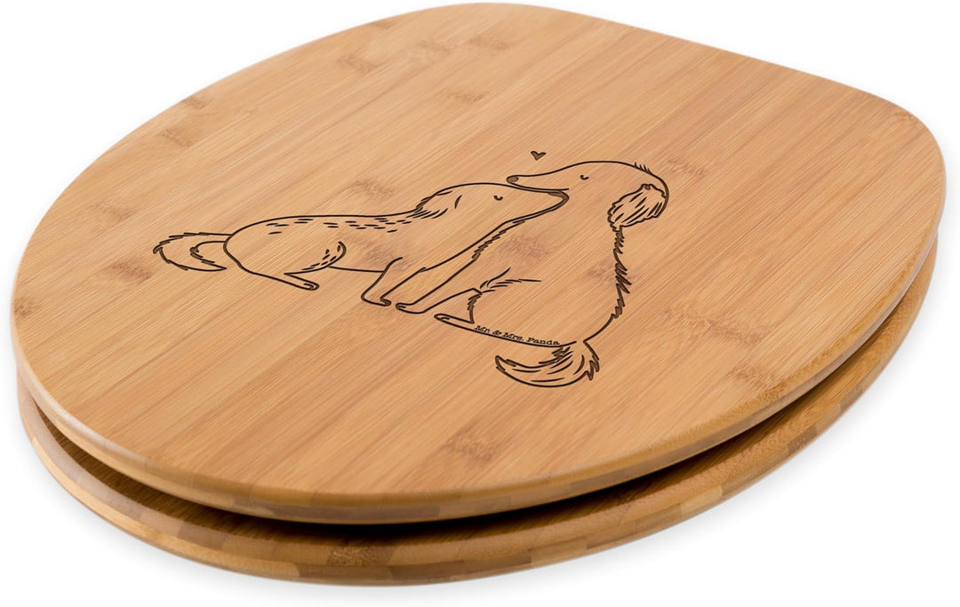 Mr. & Mrs. Panda WC Sitz Hunde Liebe - Geschenk, WC-Sitz, verliebt, Toilettendeckel, Kuscheln, Kuss,