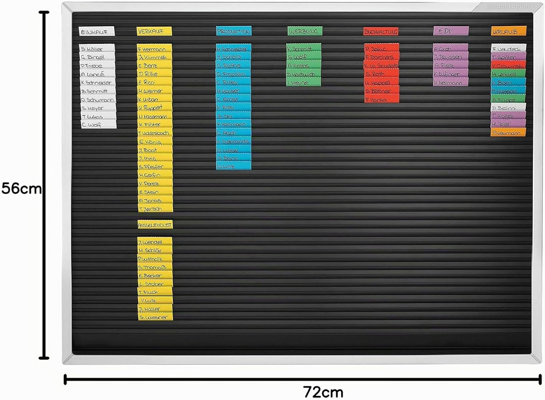 Magnetoplan 1245000 Streifenstecktafel alu/schwarz