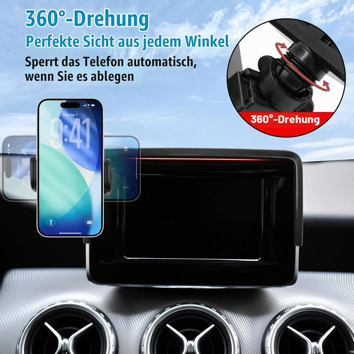 TTCR-II Kompatibel mit Handyhalterung Mercedes Benz A-Klasse W176 2013-2015/B-Klasse W246 2012-2015,