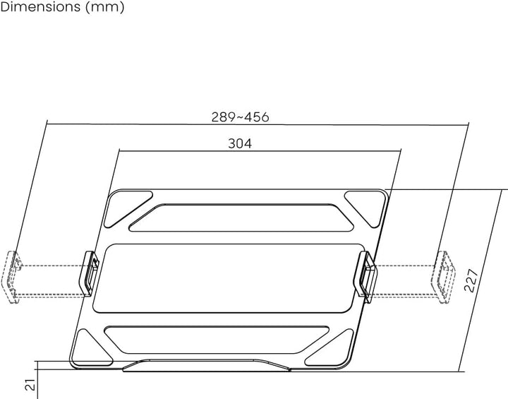 Notebookhalterung für 12 13 15 17 Zoll Notebooks für Monitorhalterungen mit VESA 75 Office-LTH3SL