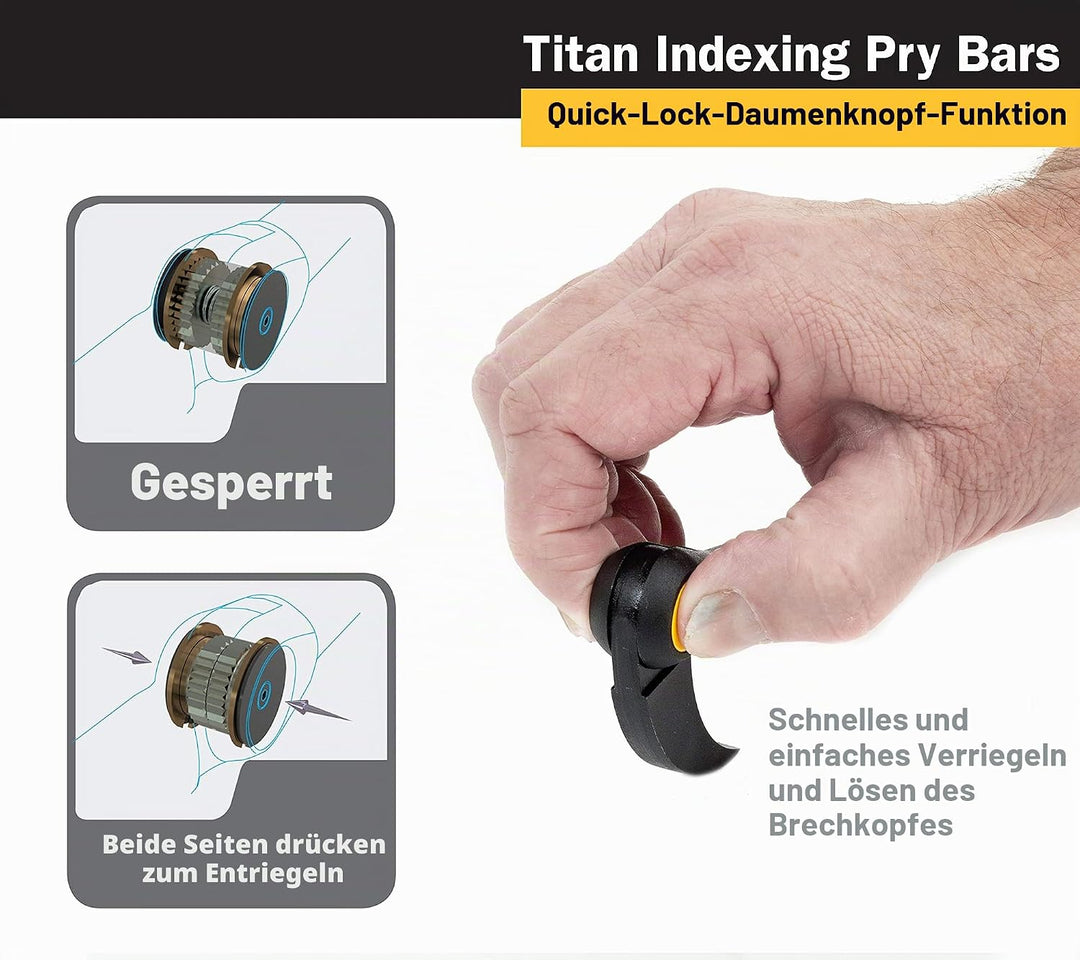 Titan Tools 17808 indexable Pry Bar, 17808 8 Inches, 8 Inches