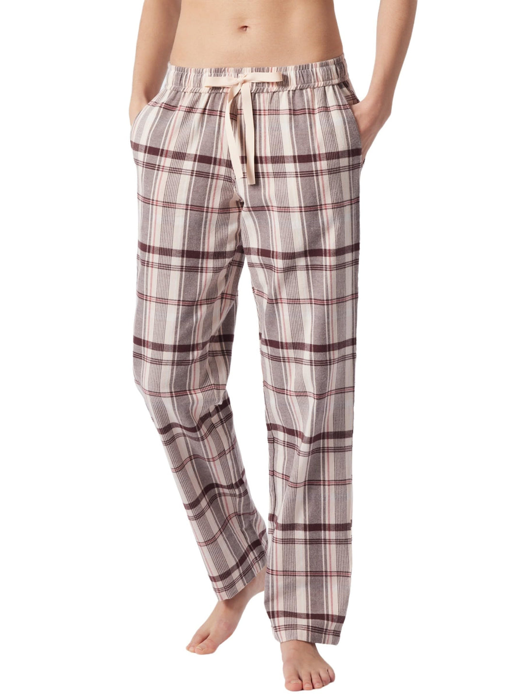 Schiesser Damen Sweatshirt Pyjamaunterteil, braun, 36