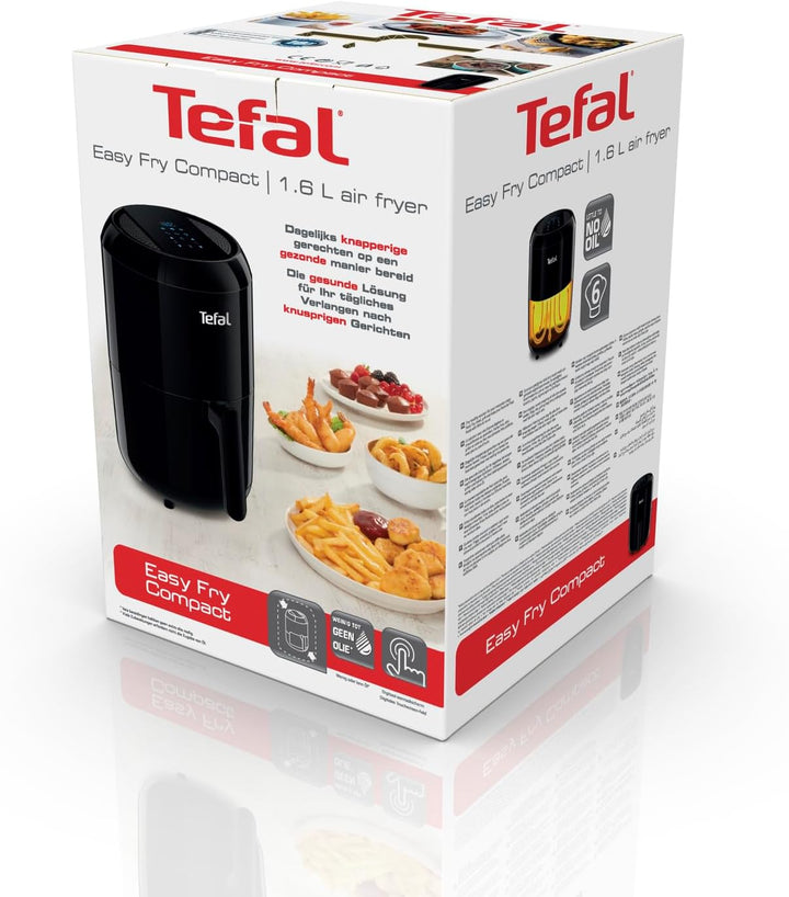 Tefal EY3018 Easy Fry Compact Heissluftfritteuse | Kapazität: 1,6 L | 6 Kochprogramme | Digitales Di