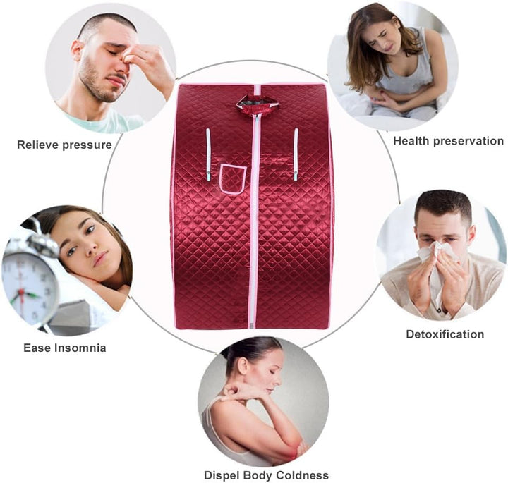 Tragbare Sauna Willowybe，Mini Dampfsauna für Zuhause，Einzel Portable Sauna Raum Kann Müdigkeit Linde