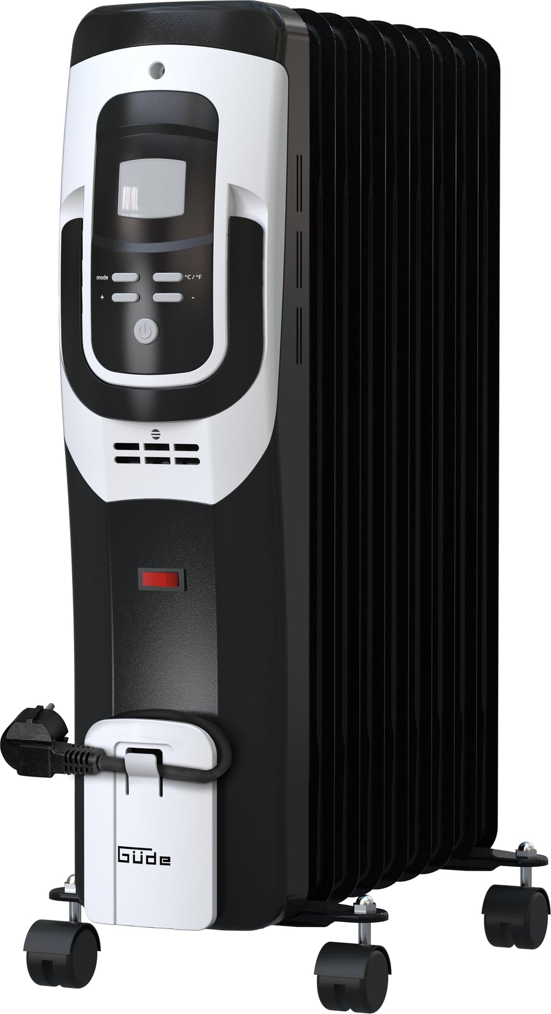 Güde Ölradiator OR 2000-9 DT (220-240 V, 2000 W Heizleistung, 3 Heizstufen (800/1200/2000 W), LCD-Di