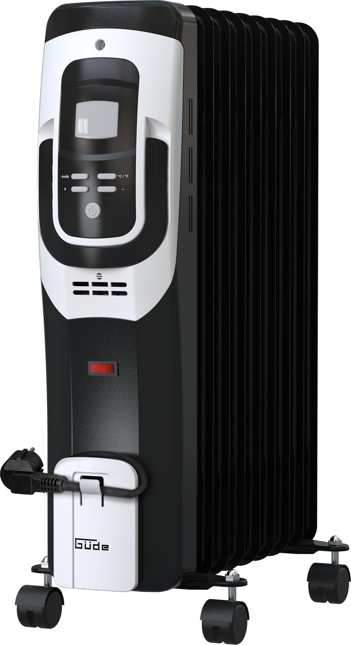 Güde Ölradiator OR 2000-9 DT (220-240 V, 2000 W Heizleistung, 3 Heizstufen (800/1200/2000 W), LCD-Di