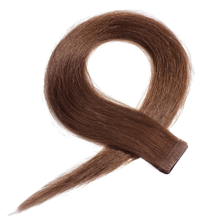 Tape In Extensions 50 cm Virgin Echthaar 10er Set Kastanienbraun 50 cm #6 kastanienbraun, 50 cm #6 k
