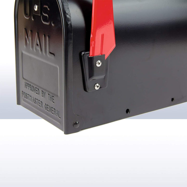 DEMA Alu American Mailbox Postkasten US Briefkasten mechanischer Postmelder Retro schwarz