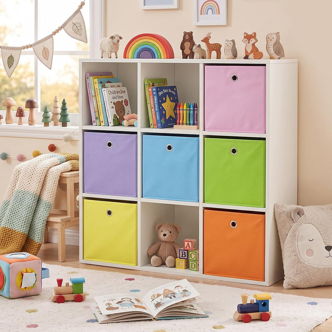Sekey Aufbewahrungsbox Stoff, Faltbox Organizer mit Griff, Einsatz für Kallax Regal, EKET Würfelrega