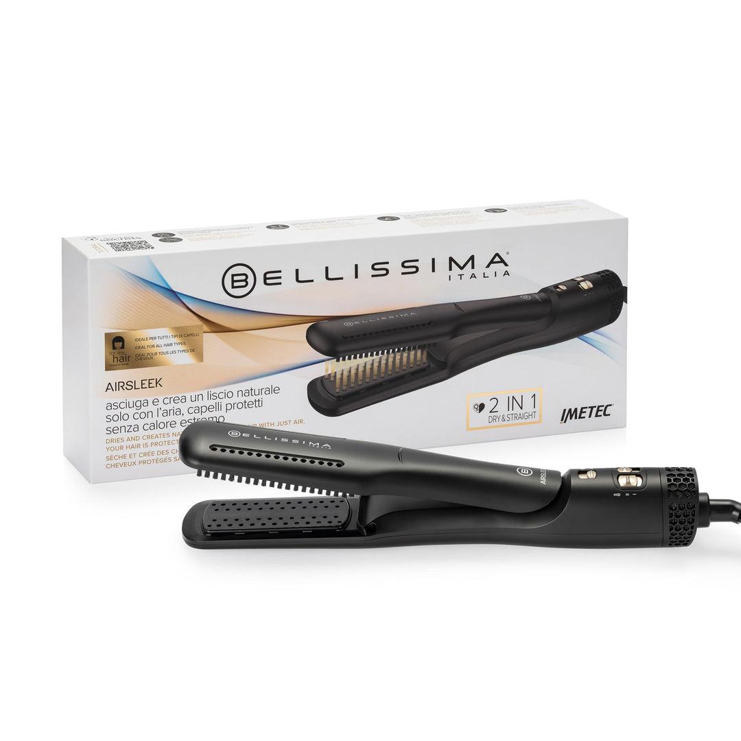 Bellissima AirSleek 2-in-1 Glätteisen, trocknet und schafft eine natürliche Glätte mit der Luft, ges