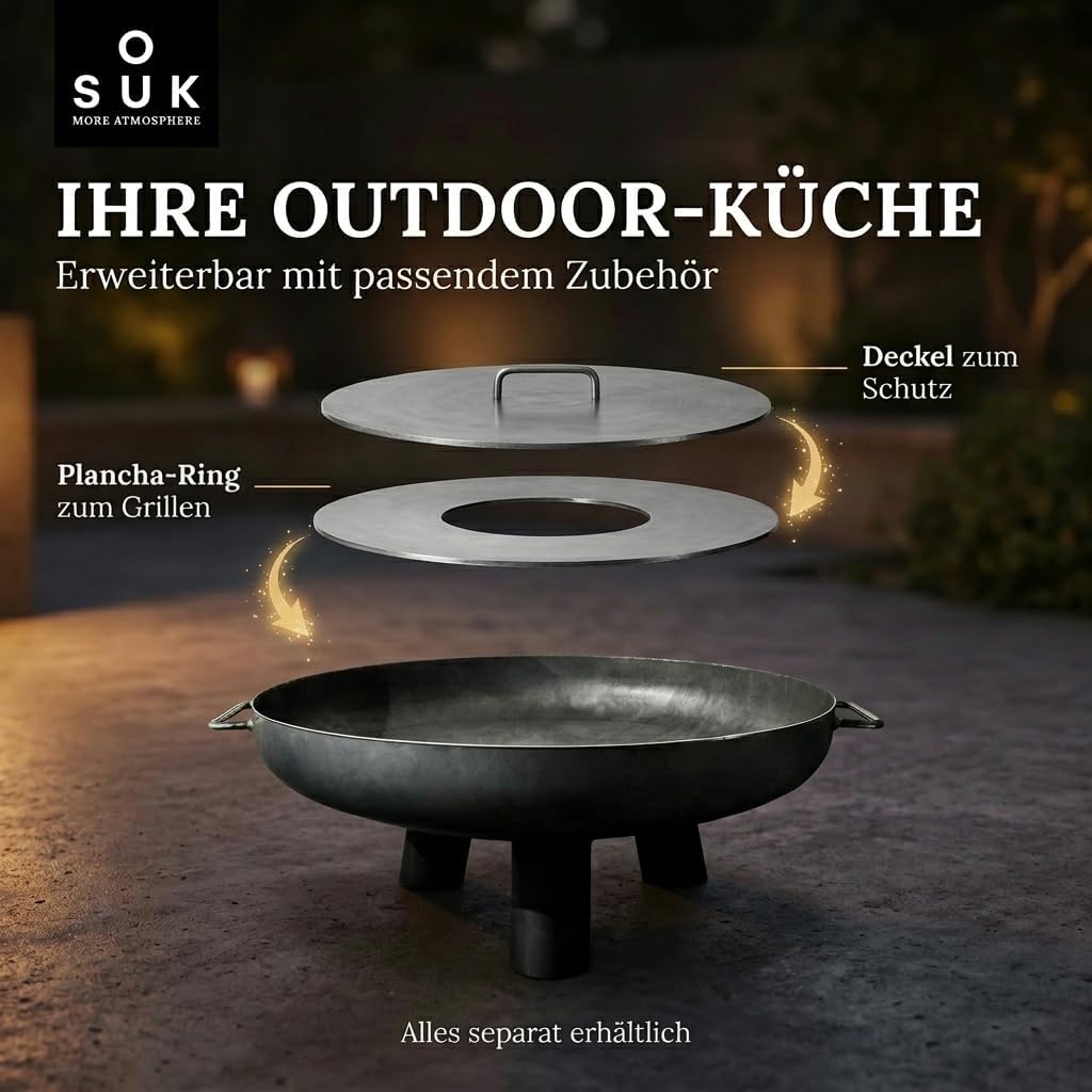 Feuerschalen Feuerschale Ø 50 cm - Feuerstelle für den Garten, Terrasse und Balkon, Feuertonne und F