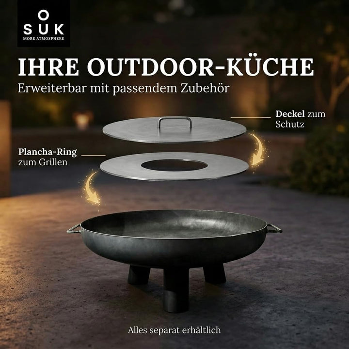 Feuerschalen Feuerschale Ø 50 cm - Feuerstelle für den Garten, Terrasse und Balkon, Feuertonne und F