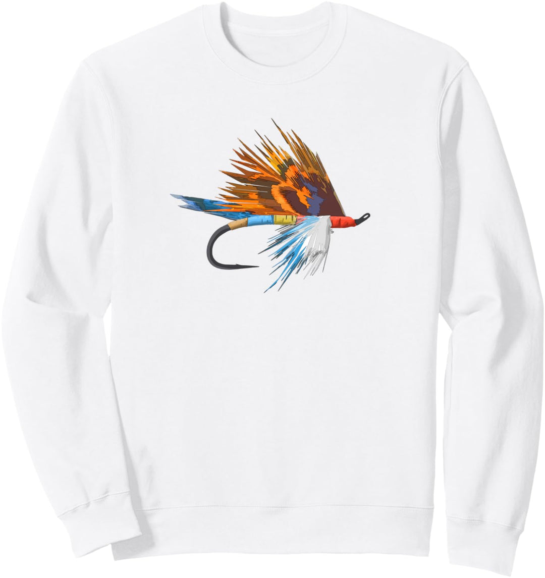 Fly Fishing Fly Tie Fish Art Fisherman by TeeCreations Sweatshirt