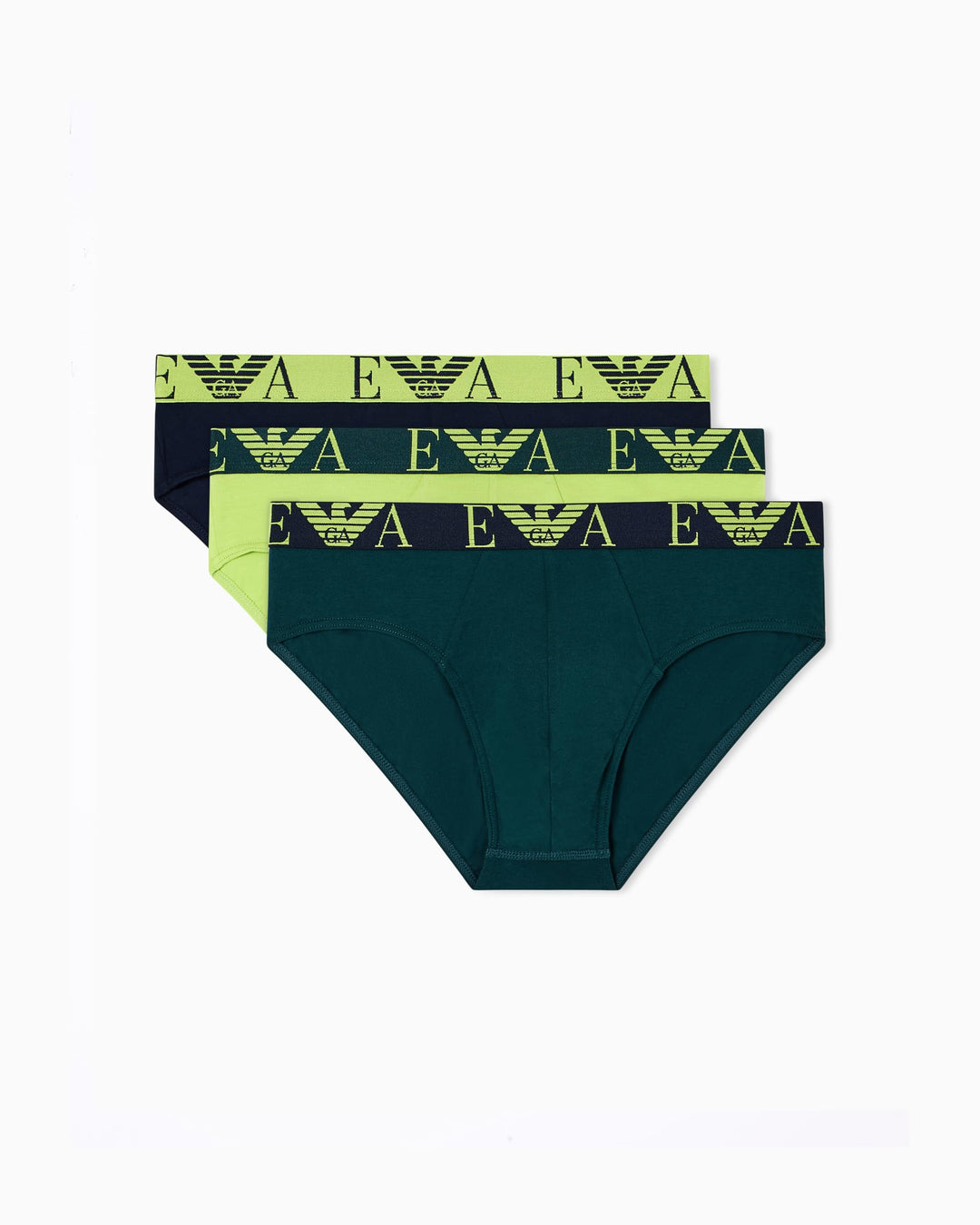 Emporio Armani Herren Bold Monogram 3-pack Brief Slip S Blau, S Blau