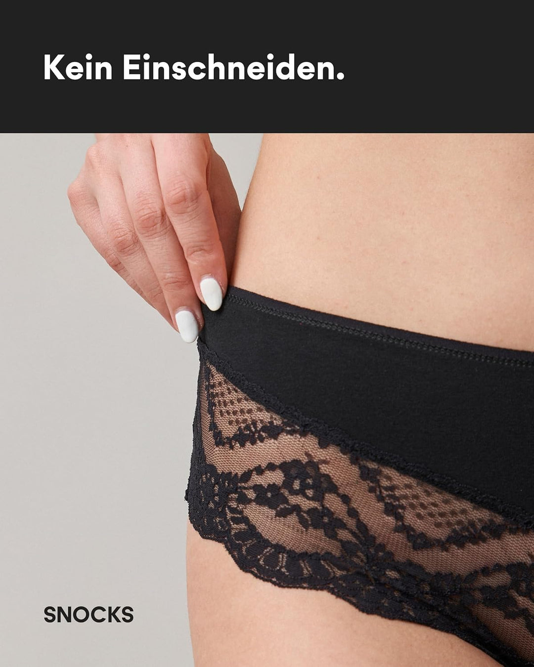 Snocks Hipster Panties mit Spitze 3er Set Gr. XS-XL (34-42) I Hipster High Waist I Hipster Panty mit