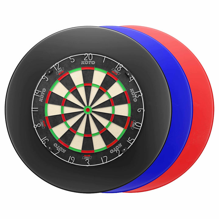 KOTO - King Pro + Dartbord Surround Blau, Hochwertiger Dart Surround für alle Dartscheiben, Dart Auf