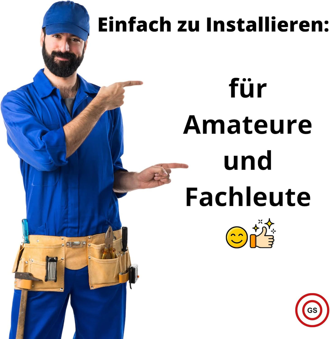 2 Stück Abdeckrosetten für Heizungsrohre und Geländer | 2-teilig aus hochwertigem V2A Edelstahl + Ei