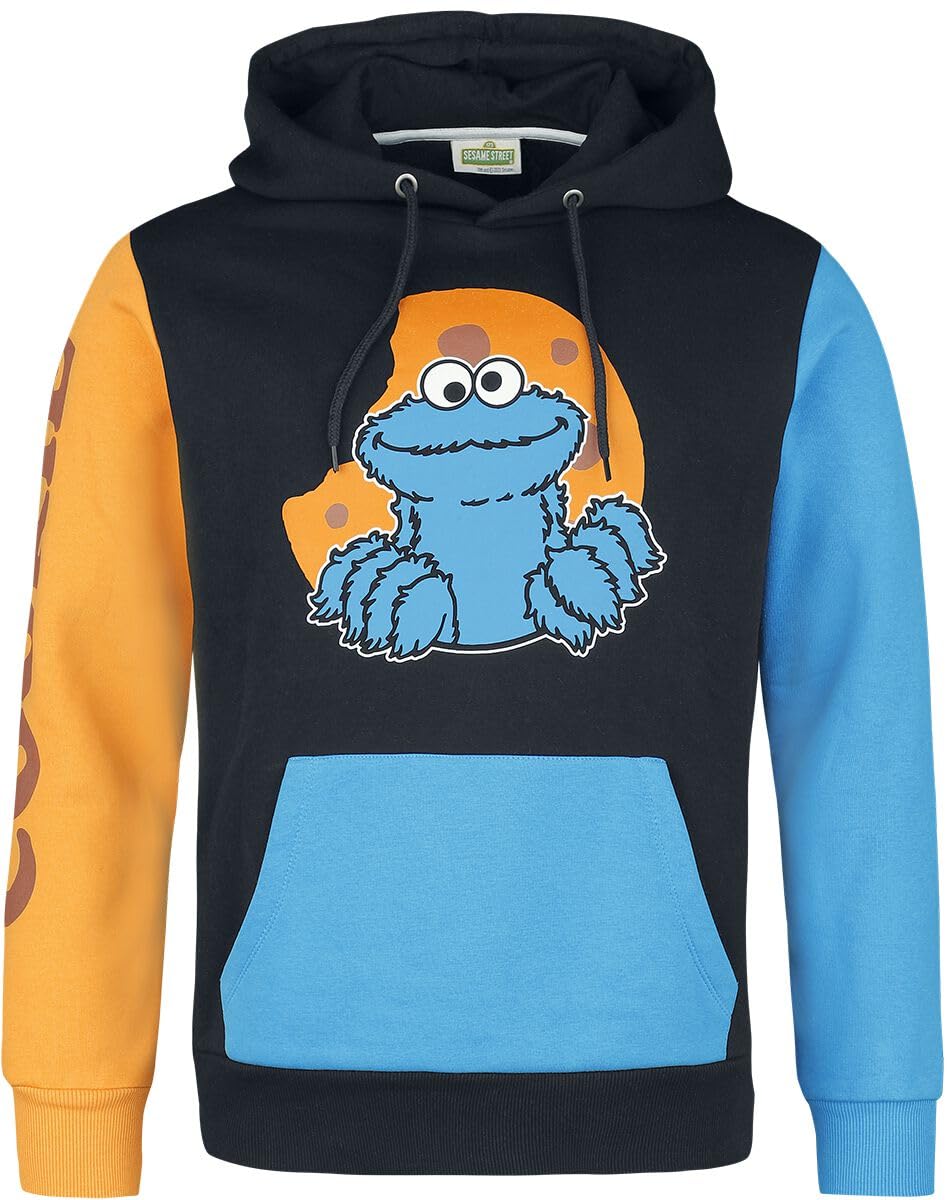 Sesamstrasse Cookie Monster Männer Kapuzenpullover hellblau Fan-Merch, Filme, XXL Multicolor