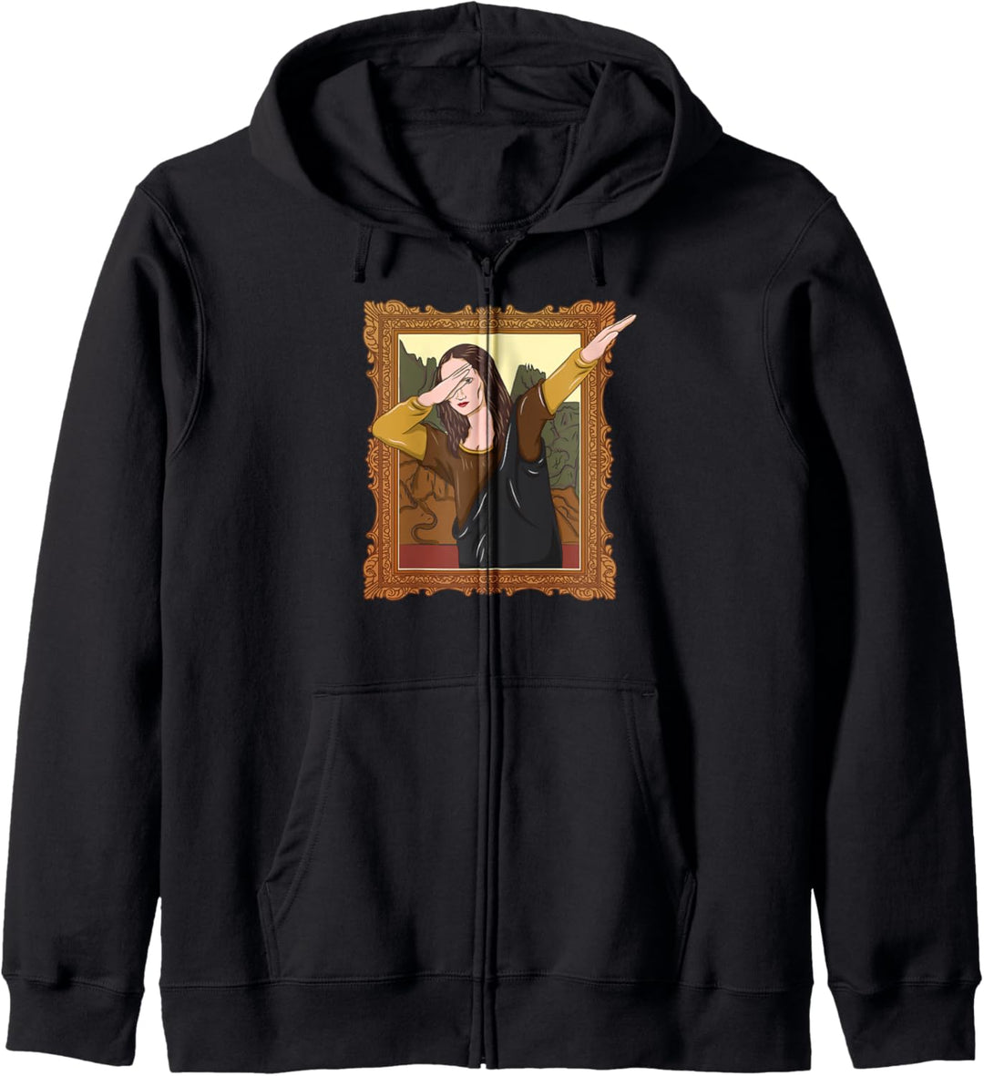 Mona Lisa Dabbing - Lustiges Geschenk für Kunstlehrer Kapuzenjacke