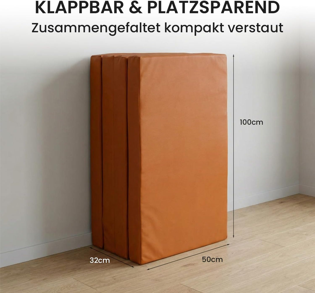 Jeflex - klappbare Weichbodenmatte & Turnmatte 200 x 100 x 8 cm MADE IN GERMANY/Gymnastikmatte tragb