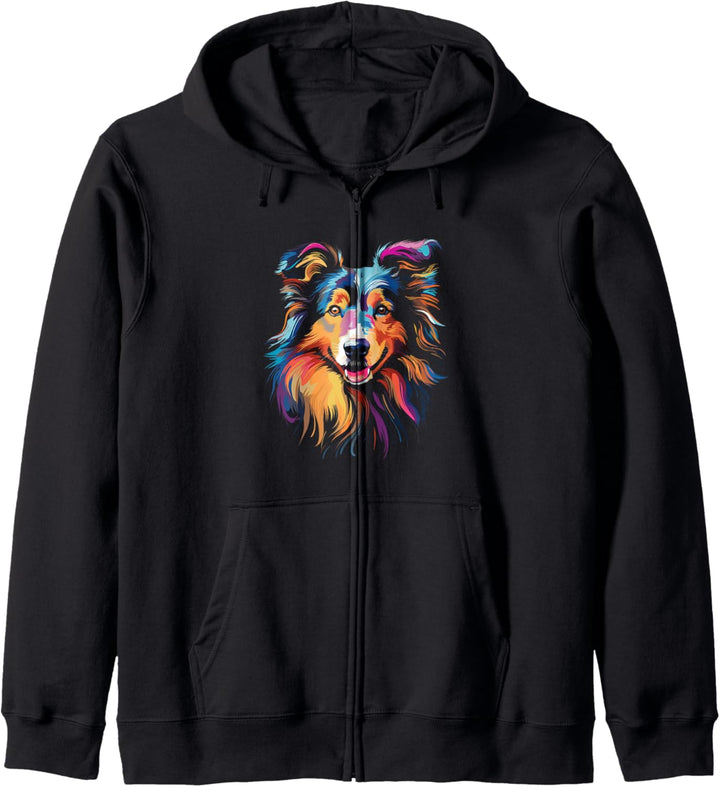 Lanhaar Collie Hund Haustier Hund Kapuzenjacke